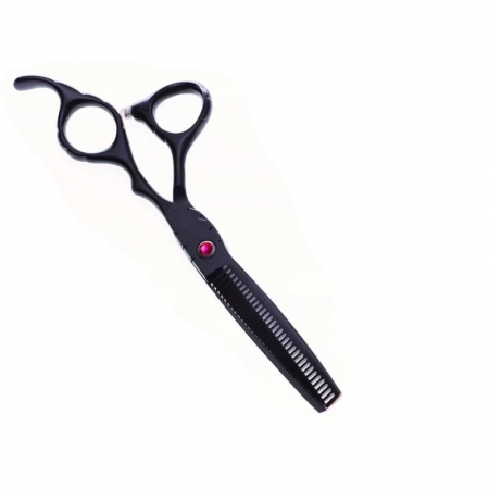 Frizerie - Foarfeca de filat neagra striata