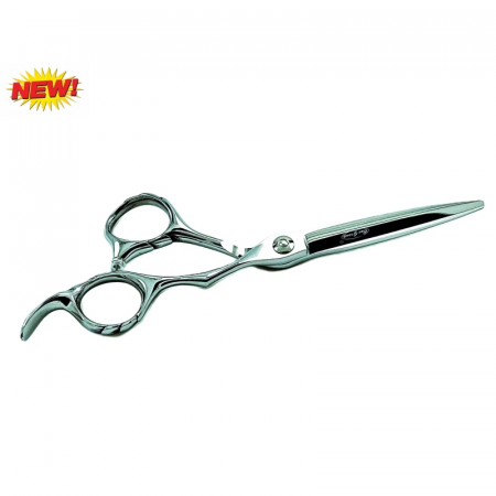 Frizerie - Foarfeca de tuns argintie cu maner striat