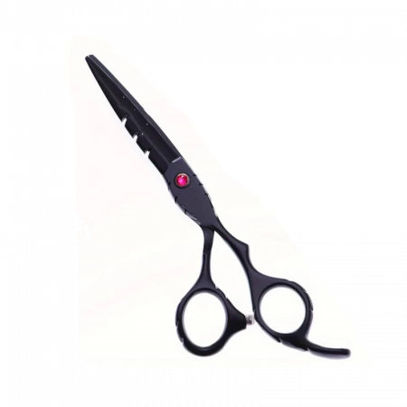 Frizerie - Foarfeca de tuns neagra striata