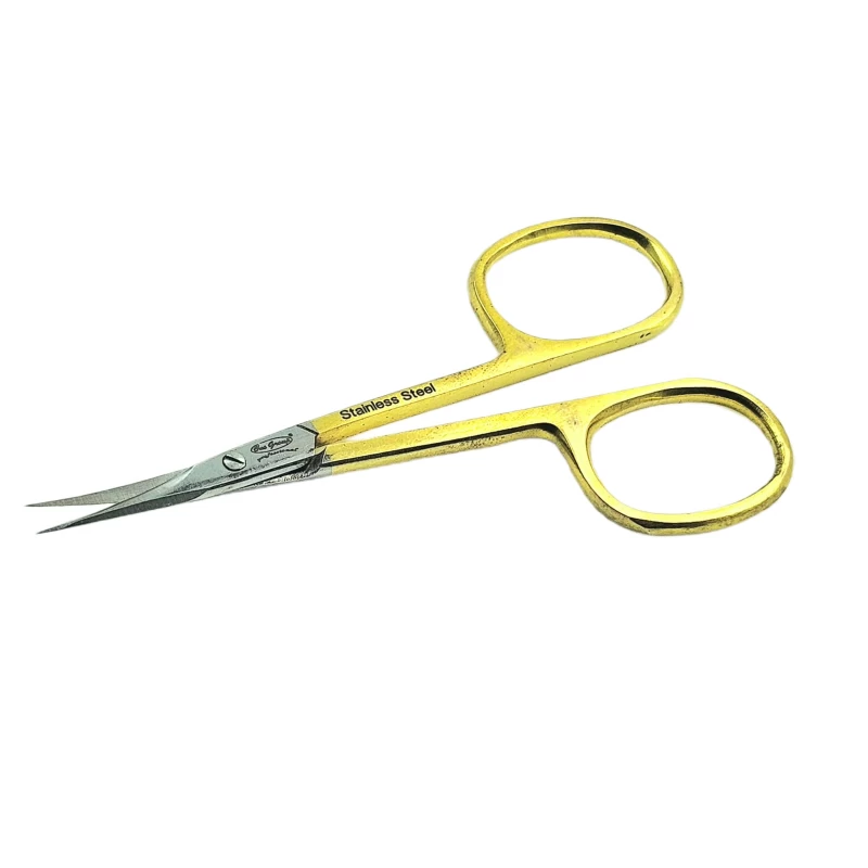 Forfecute Cuticule - Forfecuta profesionala stainless pielita auriu