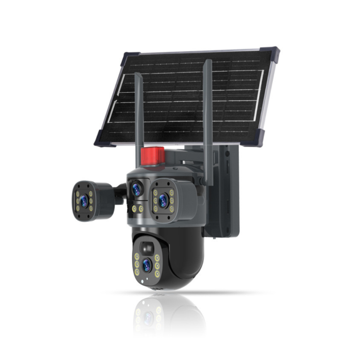 Camera Solara tripla VENTART cu Conexiune 4G, 6MP Ultra HD, Zoom 10X, Vedere Nocturna Color, Panou 7.5W [1]