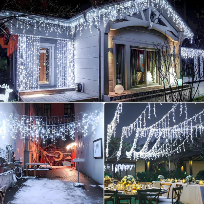 Instalatie de Craciun, Tip Turturi, 8 Jocuri de Lumini, 300 Led-uri, Interior sau Exterior 12Mx0.6M [2]