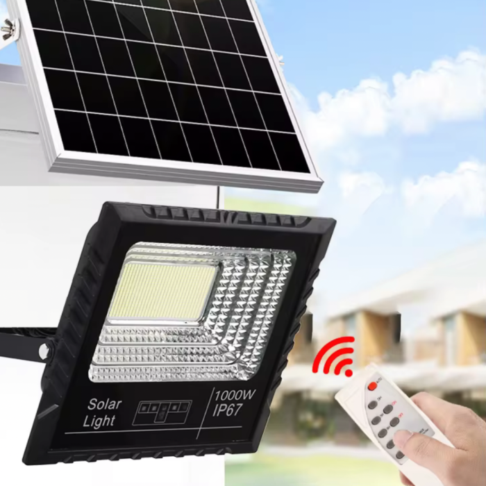 Lampa Solara de Exterior VENTART 200W cu Proiector, 54 LED SMD, Telecomanda si Senzor de Lumina [4]