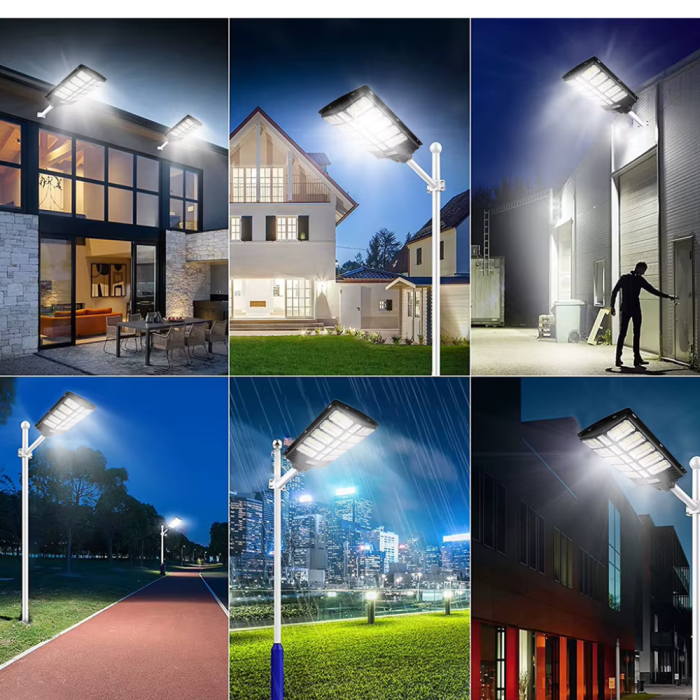 Lampa Solara LED, VENTART, 1000W, Corp iluminat, Incarcare solara, Panou fotovoltaic, IP66, Suport, Telecomanda [5]