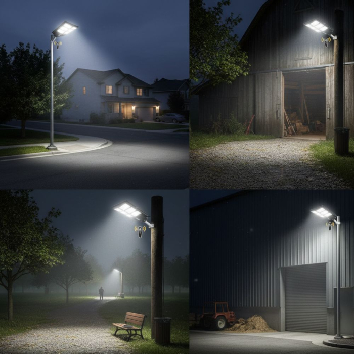 Lampa Solara Stradala 600W LED cu Senzor de Miscare si Telecomanda [3]