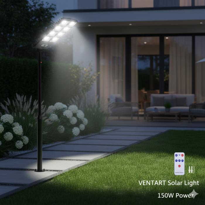 Lampa Solara Stradala VENTART cu 12 Casete, 250W, IP65, Senzor Miscare [5]