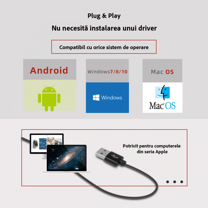 Microfon pentru Conferinte USB, VENTART, cu Difuzor, PC/Telefon, Omnidirectional, Streaming, Live, Videoconferinte, captare a sunetului 360°, Compact, Negru [5]