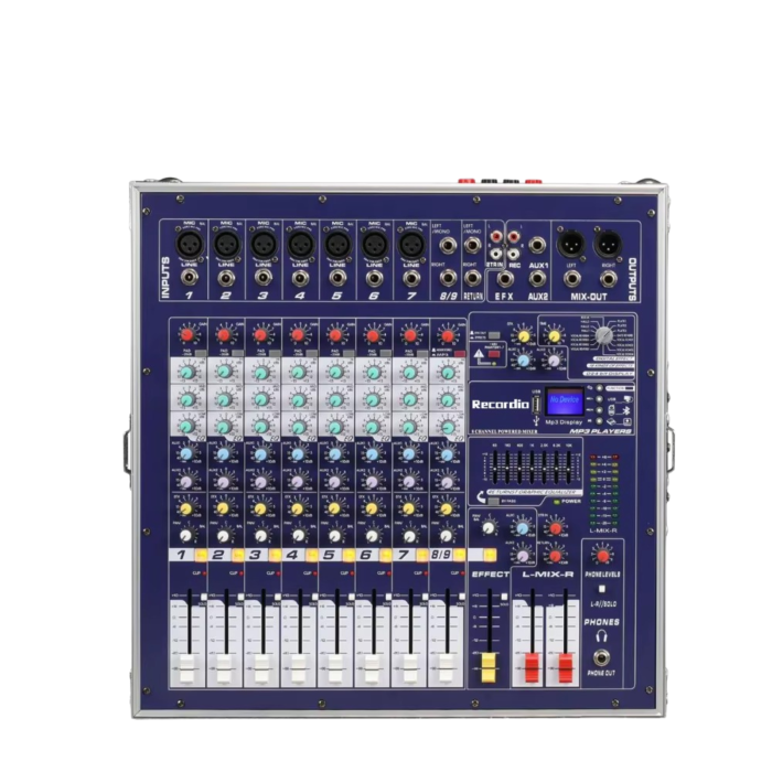 Mixer Audio Amplificat VENTART, 2*600W Putere, 12 Canale, Bluetooth, USB, Egalizator, Efecte, Case inclus [5]