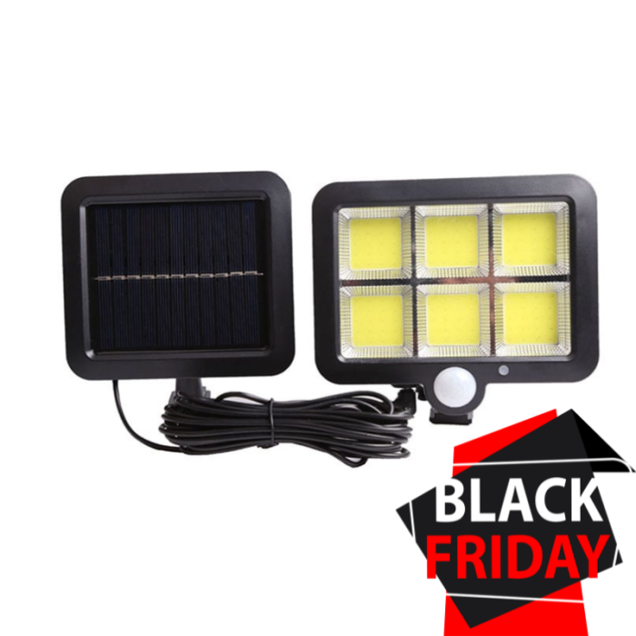 Proiector LED Solar Duo VENTART 220 lm, Lumina Rece, Senzor Miscare, IP44 [1]