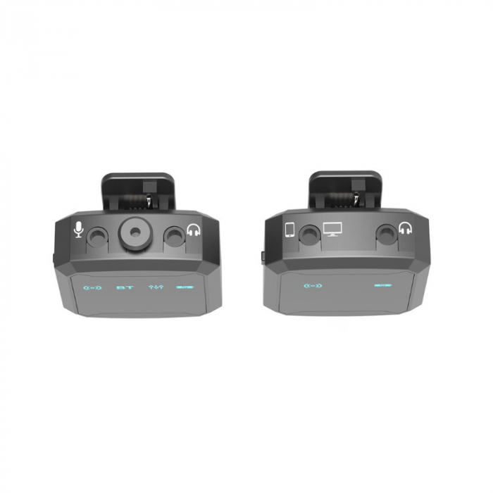 Set Microfon Lavaliera VENTART, Wireless, Emitator si Receptor, compatibil cu iOS, Android, Camere de filmat, Bluetooth, pentru Interviuri, Vlogging, Live-uri, Negru [3]
