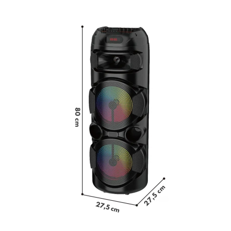 Boxe - Boxa Portabila VENTART cu Difuzor 8 Inch, Bluetooth, Ecran Digital, 80 cm