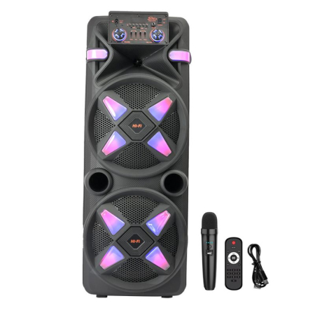 Boxe - Boxa Wireless cu LED-uri RGB, VENTART, 80W, Bluetooth, Baterie 4500mAh