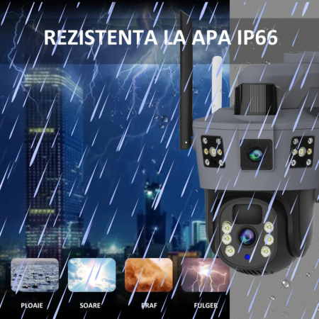 Camera de Supraveghere Solara VENTART 4G, Zoom Optic X10, Full HD 1080p, Vedere Nocturna 100 m [6]