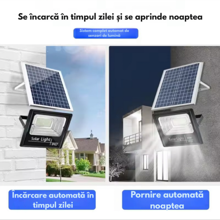 Lampa Solara de Exterior VENTART 200W cu Proiector, 54 LED SMD, Telecomanda si Senzor de Lumina [7]