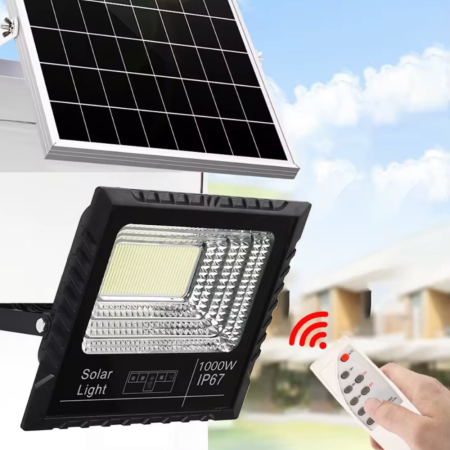 Lampa Solara de Exterior VENTART 200W cu Proiector, 54 LED SMD, Telecomanda si Senzor de Lumina [3]