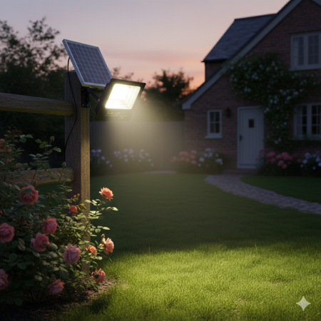 Lampa Solara de Exterior VENTART 200W cu Proiector, 54 LED SMD, Telecomanda si Senzor de Lumina [6]