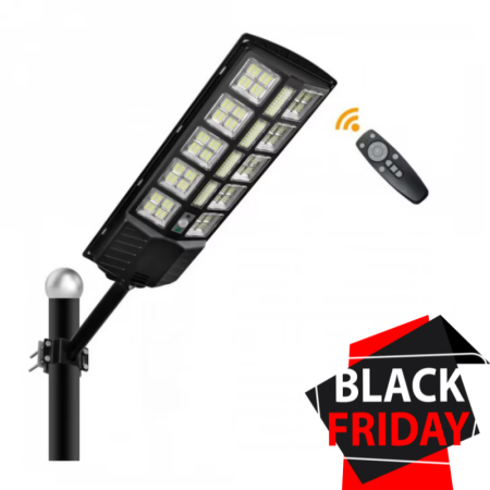 HOME - Lampa Stradala Solara VENTART 300W cu Telecomanda, Unghi 180°, LED Eficient, Rezistenta la Apa