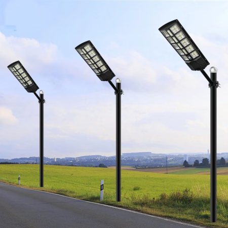 Lampa Stradala Solara VENTART 300W cu Telecomanda, Unghi 180°, LED Eficient, Rezistenta la Apa [1]
