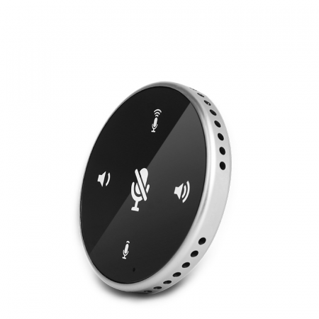pentru PC - Microfon pentru Conferinte USB, VENTART, cu Difuzor, PC/Telefon, Omnidirectional, Streaming, Live, Videoconferinte, captare a sunetului 360°, Compact, Negru