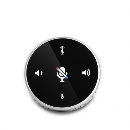 Microfon pentru Conferinte USB, VENTART, cu Difuzor, PC/Telefon, Omnidirectional, Streaming, Live, Videoconferinte, captare a sunetului 360°, Compact, Negru [1]