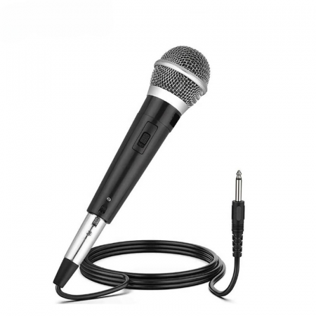 Microfoane - Microfon Profesional cu Fir VENTART, Cardioid, Dinamic, Karaoke, Live, Petreceri, Conferinte, Negru