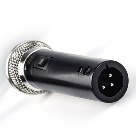 Microfon Profesional cu Fir VENTART, Cardioid, Dinamic, Karaoke, Live, Petreceri, Conferinte, Negru [2]