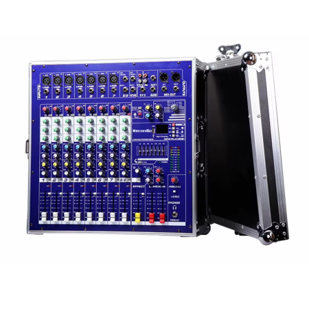 Mixere audio - Mixer Audio Amplificat VENTART, 2*600W Putere, 12 Canale, Bluetooth, USB, Egalizator, Efecte, Case inclus