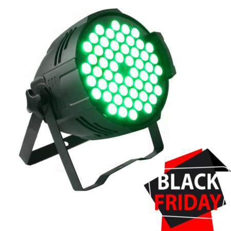 Lumini pentru scenă - Proiector Lumini Par Lights VENTART, 54*3W, RGBW, DMX, DJ, Petreceri, Disco, Negru