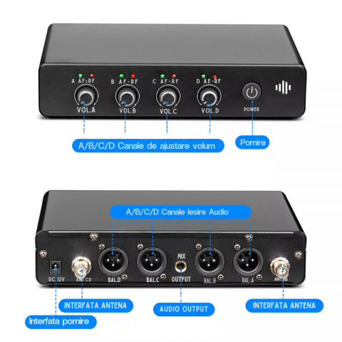 Set 4 microfoane wireless profesionale [6]