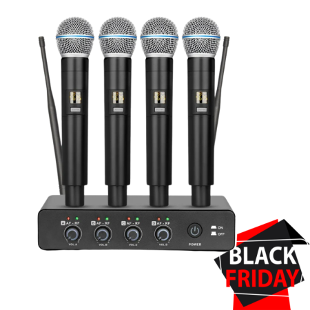 Microfoane - Set 4 microfoane wireless profesionale