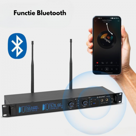Sistem Wireless Monitorizare In-Ear VENTART – 2 Bodypack-uri, Casti Profesionale, 100 m Raza de Actiune, Monitorizare Audio pentru Scena, Muzicieni, Concerte, Fara Fir, Negru [4]