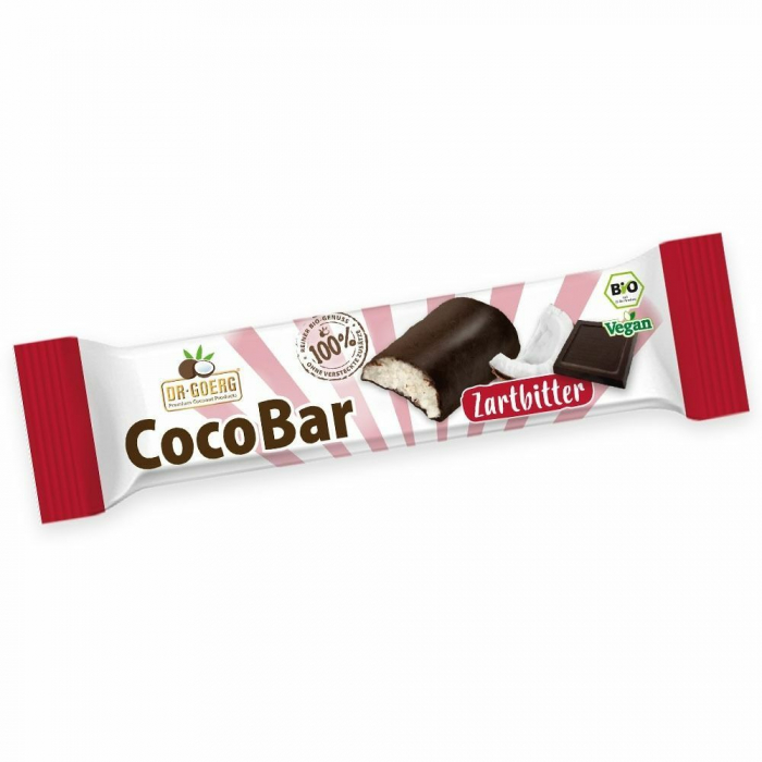 Batoane de cocos in ciocolata neagra, bio, 40g, Dr. Georg                                            [1]