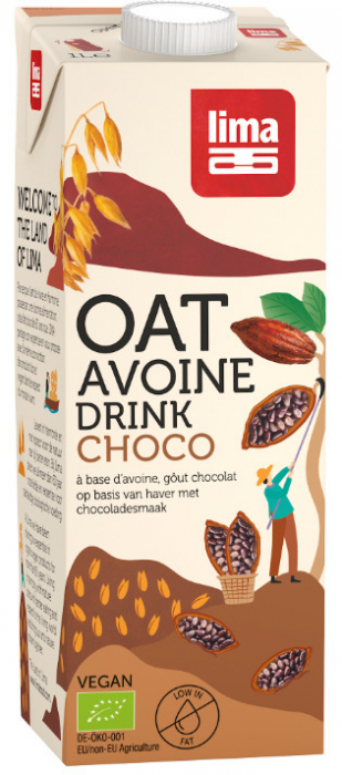 Bautura vegetala de ovaz cu ciocolata bio 1L, Lima                                                   [1]
