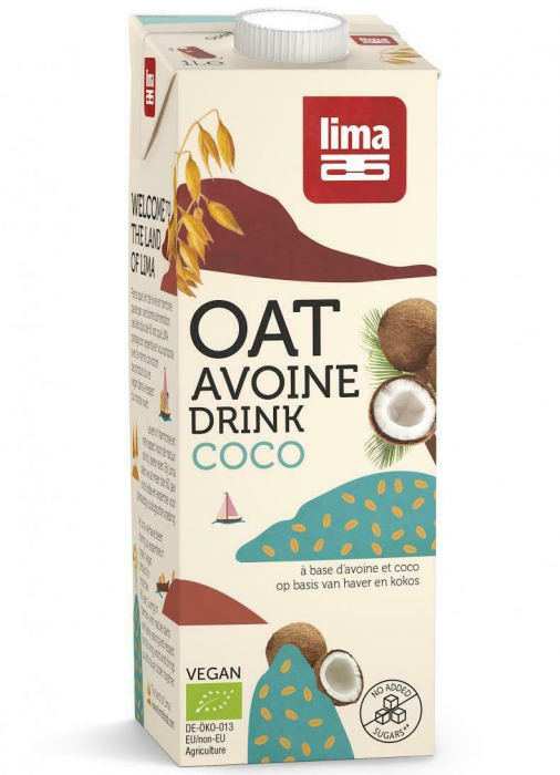 Bautura vegetala de ovaz cu cocos bio 1L, Lima                                                       [1]