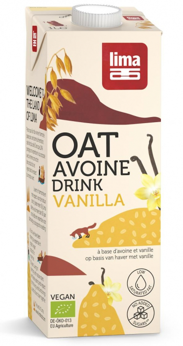 Bautura vegetala de ovaz cu vanilie eco 1L Lima [1]