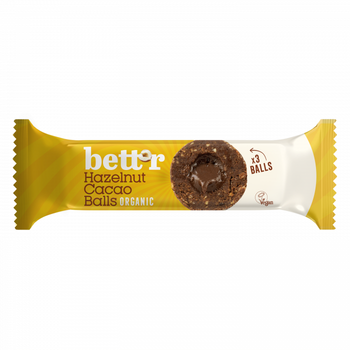 Bilute cu umplutura de cacao si alune de padure, bio, 3x15g, Bettr                                   [1]