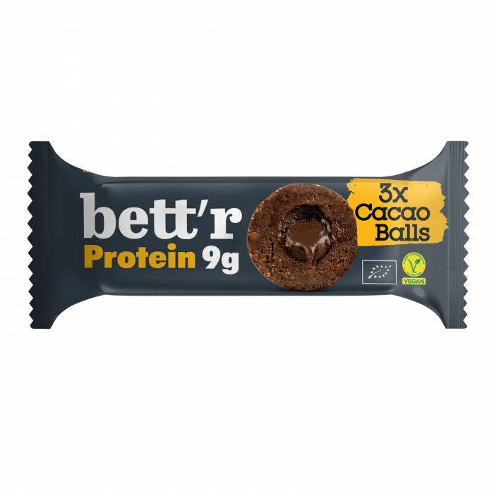 Bilute proteice cu umplutura de cacao, bio, 3x15g, Bettr                                             [1]