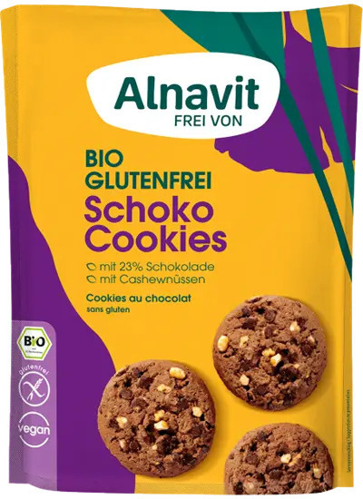 Biscuiti cu ciocolata fara gluten, bio, 125g Alnavit                                                 [1]