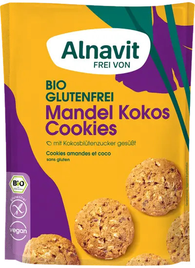 Biscuiti cu migdale si cocos fara gluten, bio, 125g Alnavit                                          [1]