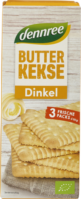 Biscuiti din spelta cu unt bio 3 x 50g 150g Dennree                                                  [1]