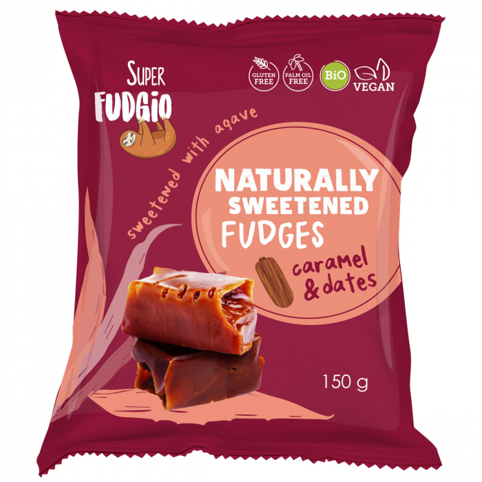 Caramele aroma caramel si curmale, bio, 150g, Super Fudgio                                           [1]