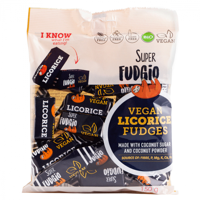 Caramele aroma lemn dulce, bio, 150g, Super Fudgio                                                   [1]