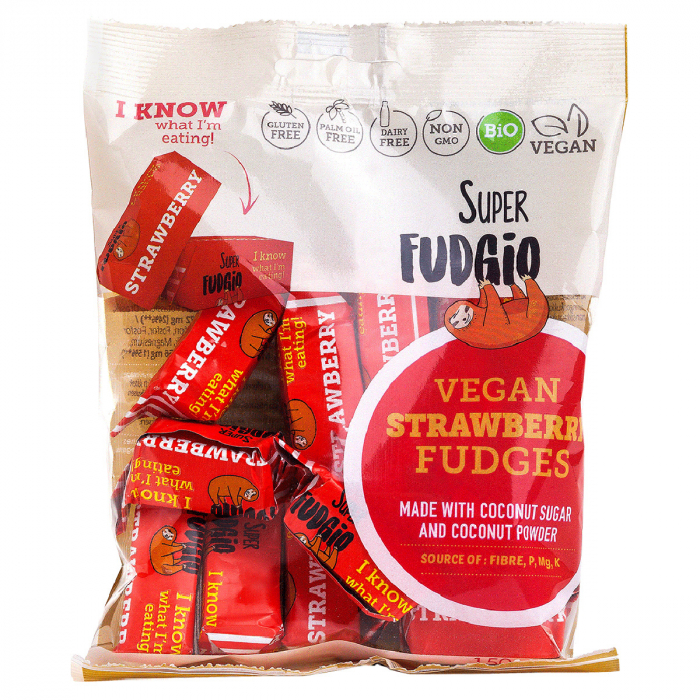 Caramele eco - aroma capsuni 150g Super Fudgio                                                       [1]