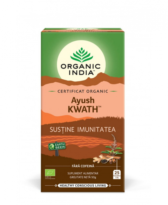 Ceai Tulsi (Busuioc Sfant) Ayush Kwath | Sustine imunitatea, plicuri [1]