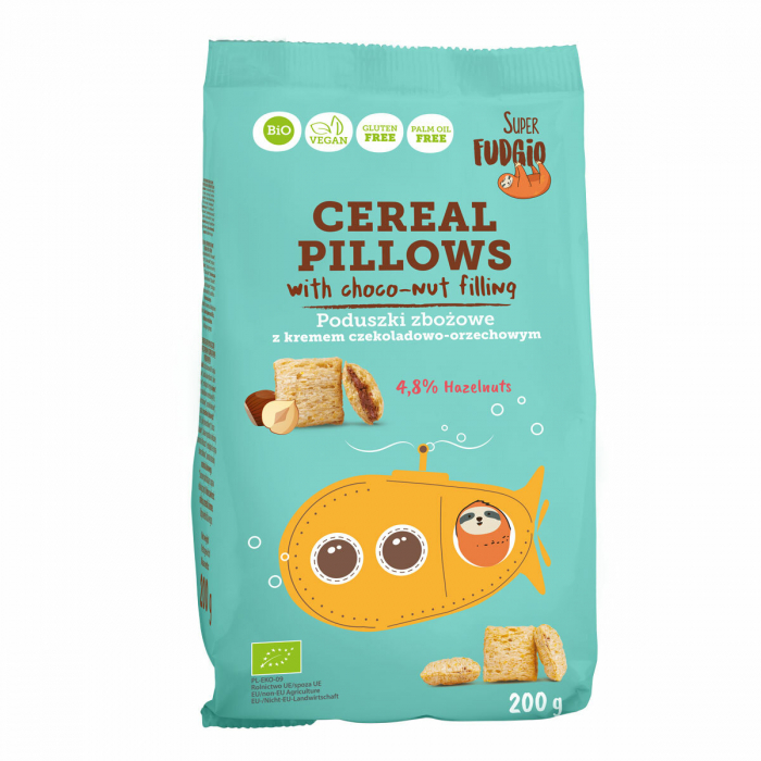 Cereale umplute cu ciocolata si alune de padure fara gluten bio 200g Super Fudgio                    [1]