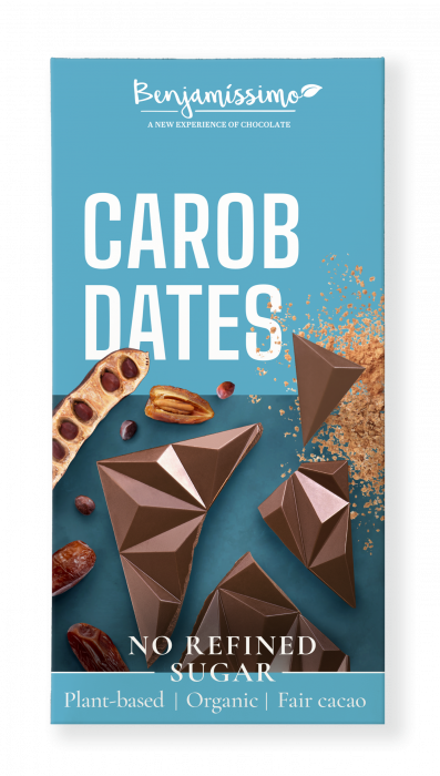 Ciocolata cu pudra de carob si curmale, bio, 60g, Benjamissimo                                       [1]