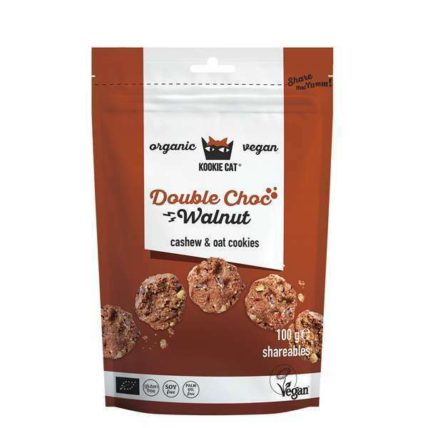 COOKIE cu ciocolata si nuci fara gluten, 100g, bio Kookie Cat                                        [1]