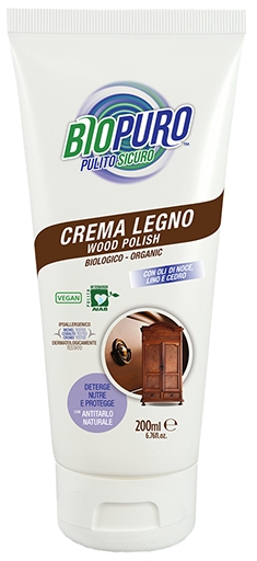 Crema hipoalergena pentru curatarea si intretinerea lemnului bio 200ml BioPuro                       [1]