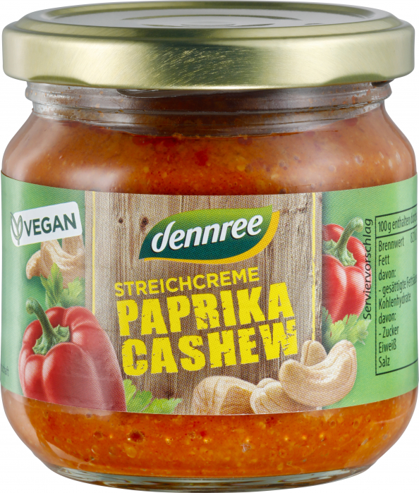 Crema tartinabila cu ardei rosu si caju bio 180g Dennree                                             [1]