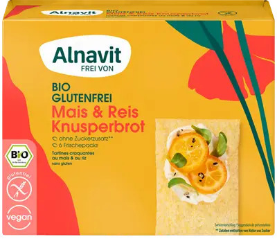 Crispbread (painici) din porumb si orez fara gluten, bio, 150g Alnavit                               [1]